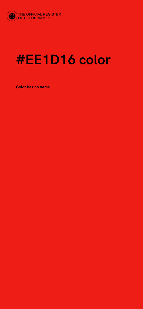 #EE1D16 color image