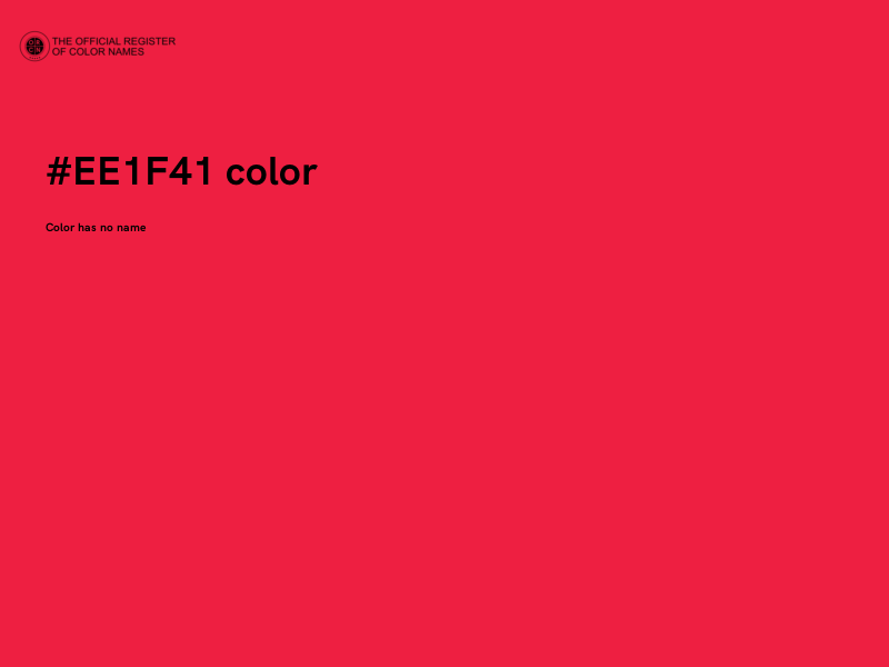 #EE1F41 color image