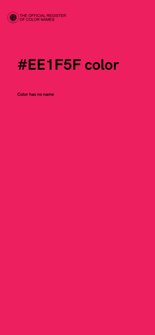 #EE1F5F color image
