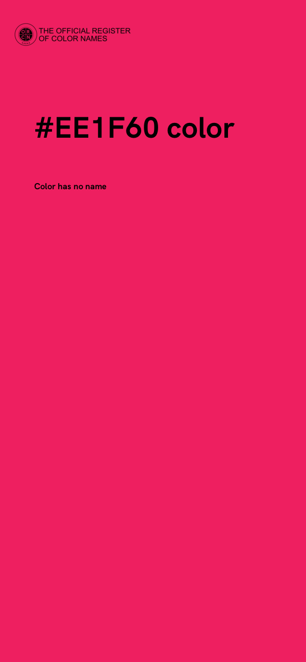 #EE1F60 color image