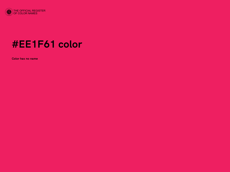 #EE1F61 color image