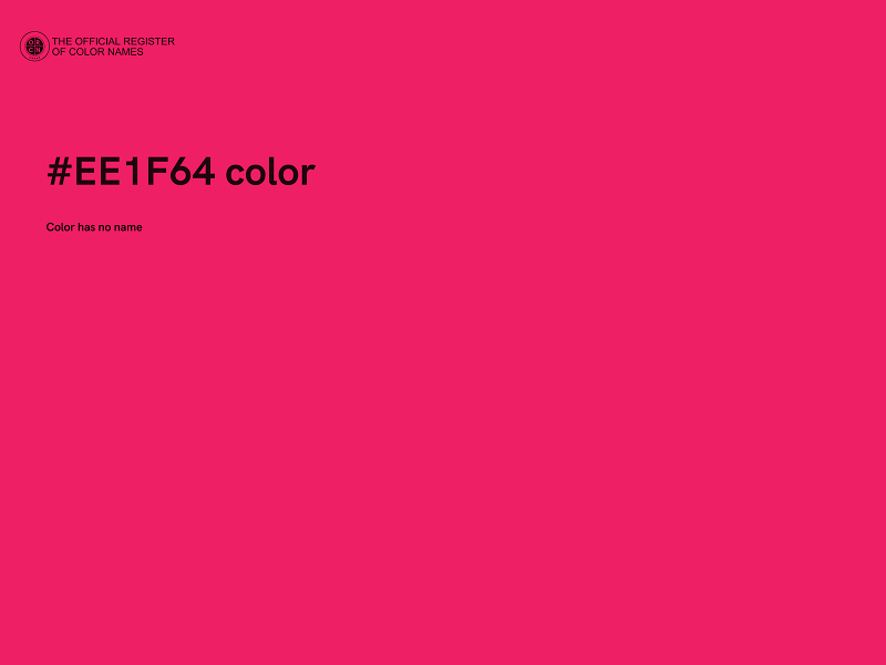 #EE1F64 color image