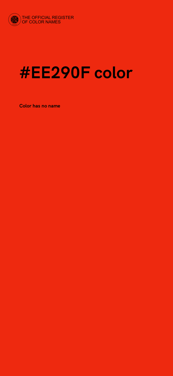 #EE290F color image