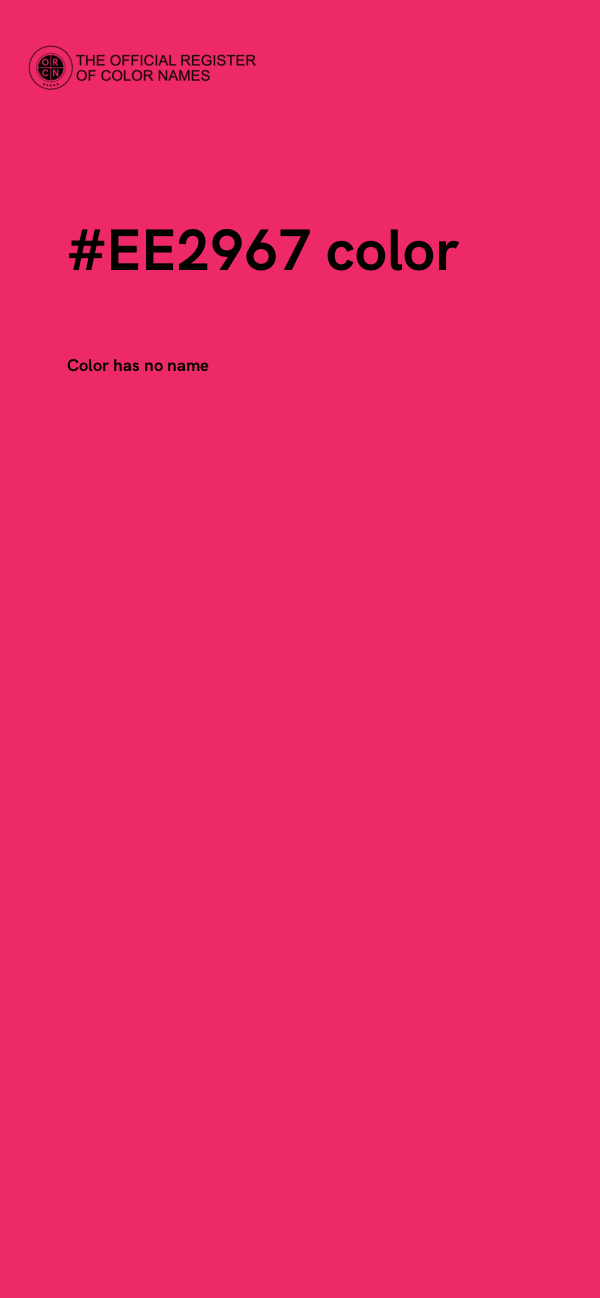 #EE2967 color image