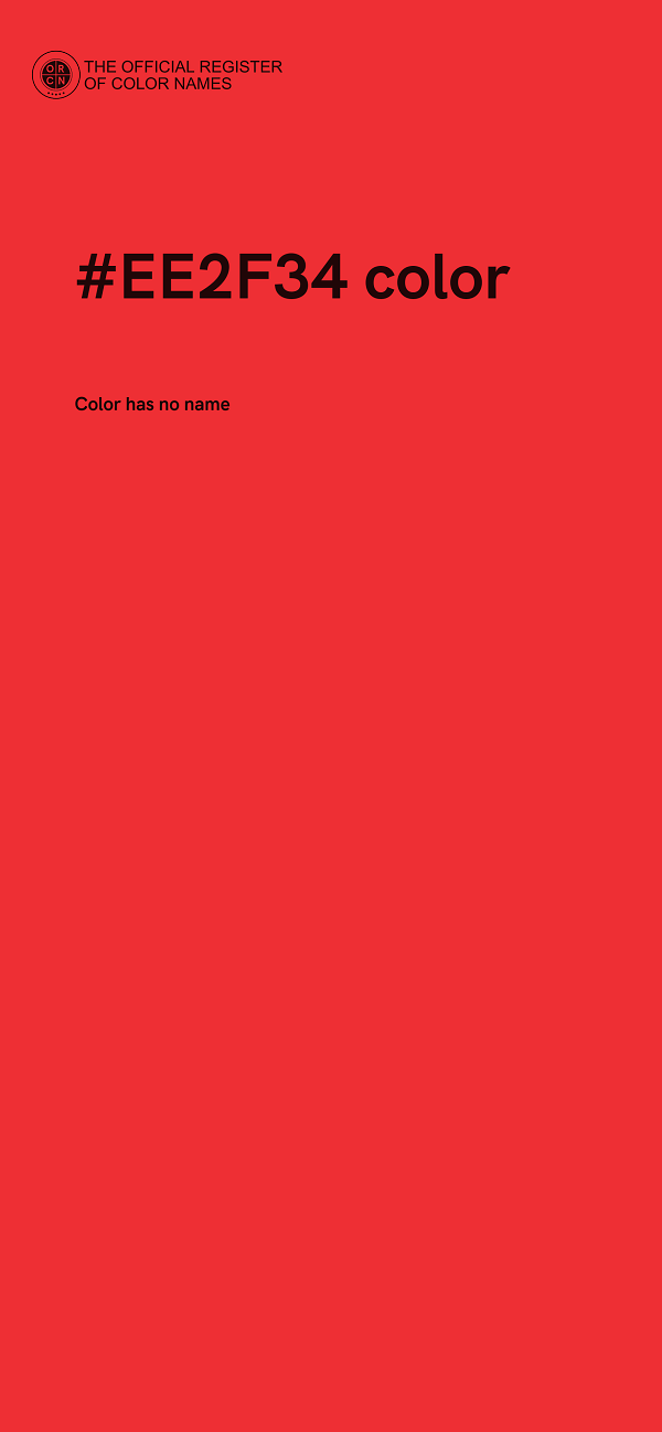 #EE2F34 color image