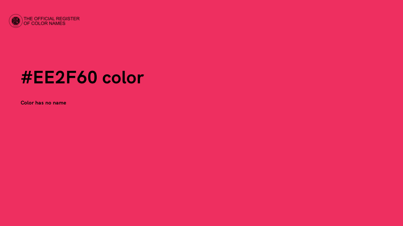 #EE2F60 color image