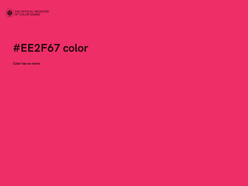 #EE2F67 color image