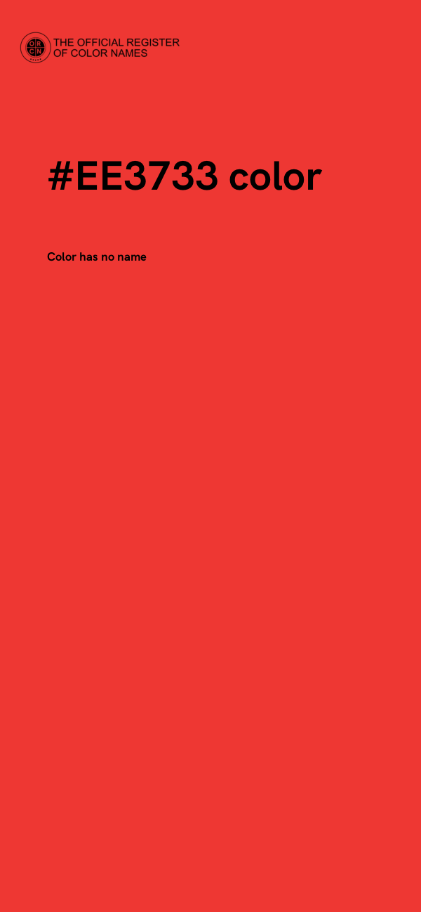 #EE3733 color image