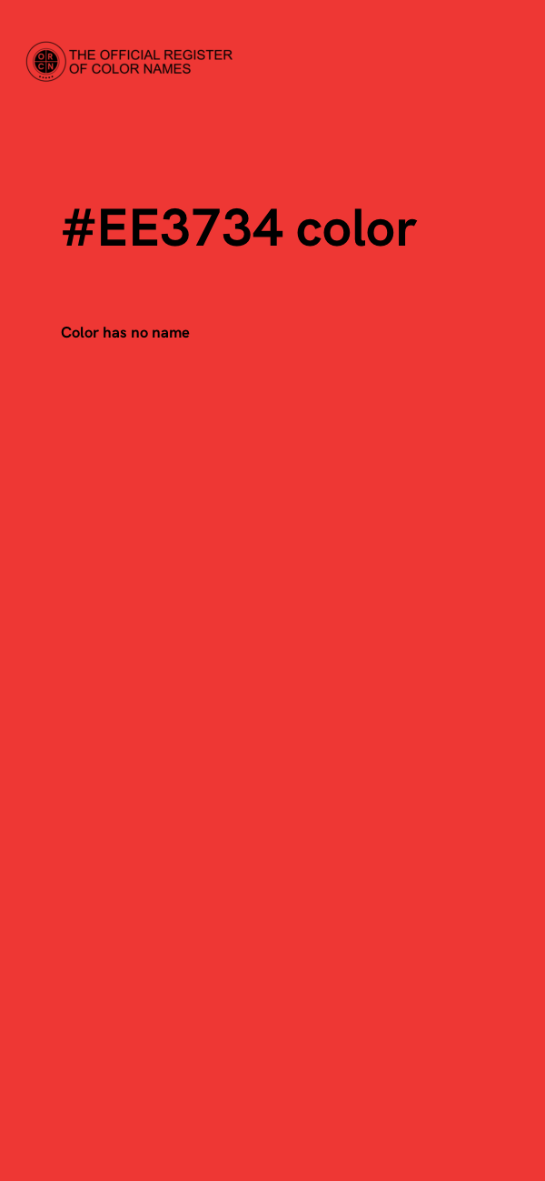 #EE3734 color image