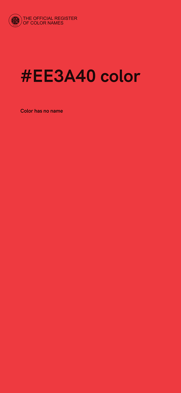 #EE3A40 color image