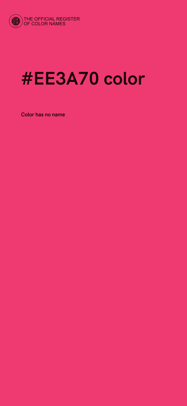 #EE3A70 color image
