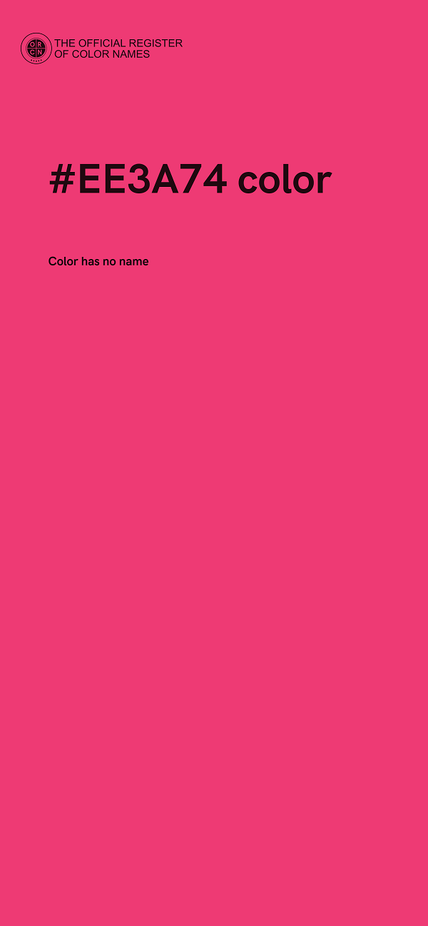 #EE3A74 color image