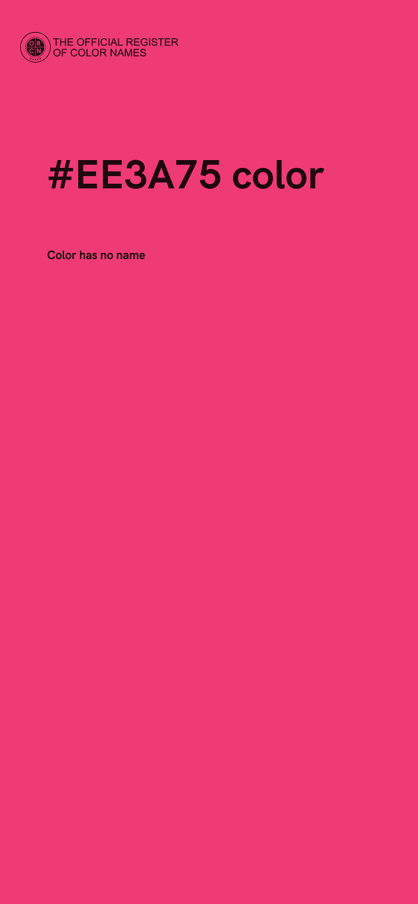 #EE3A75 color image