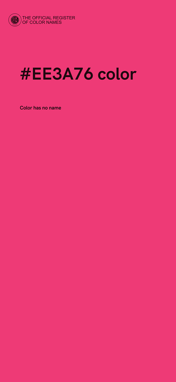 #EE3A76 color image