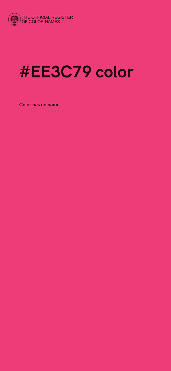 #EE3C79 color image