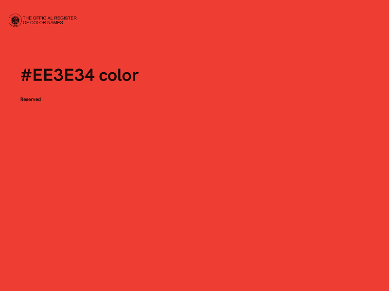 #EE3E34 color image