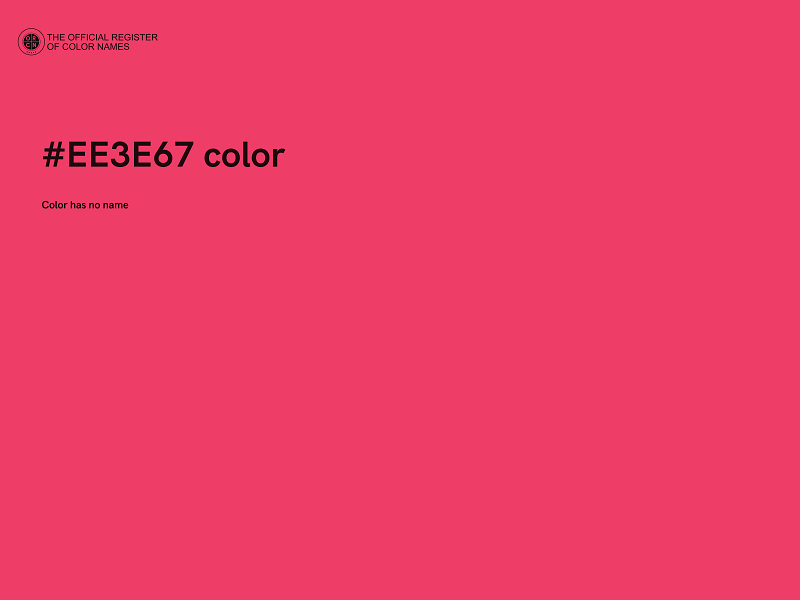 #EE3E67 color image