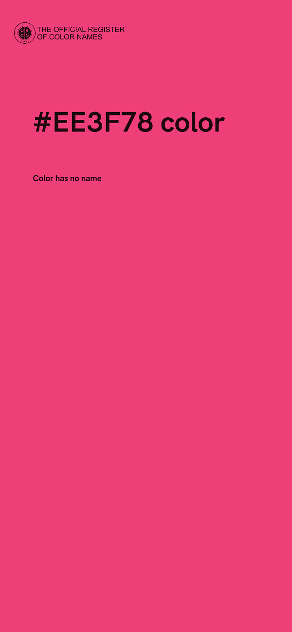 #EE3F78 color image