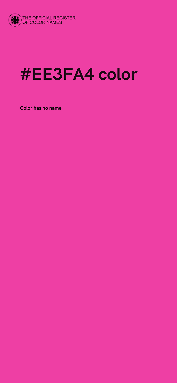 #EE3FA4 color image