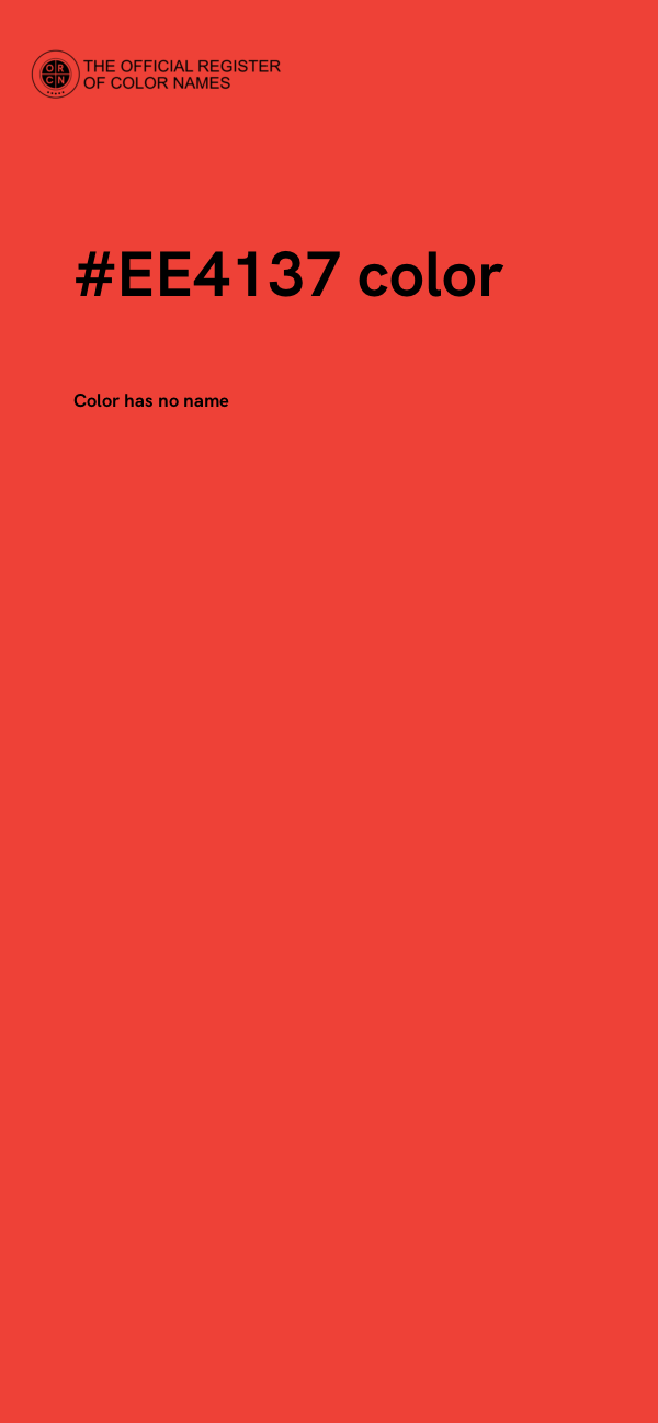 #EE4137 color image