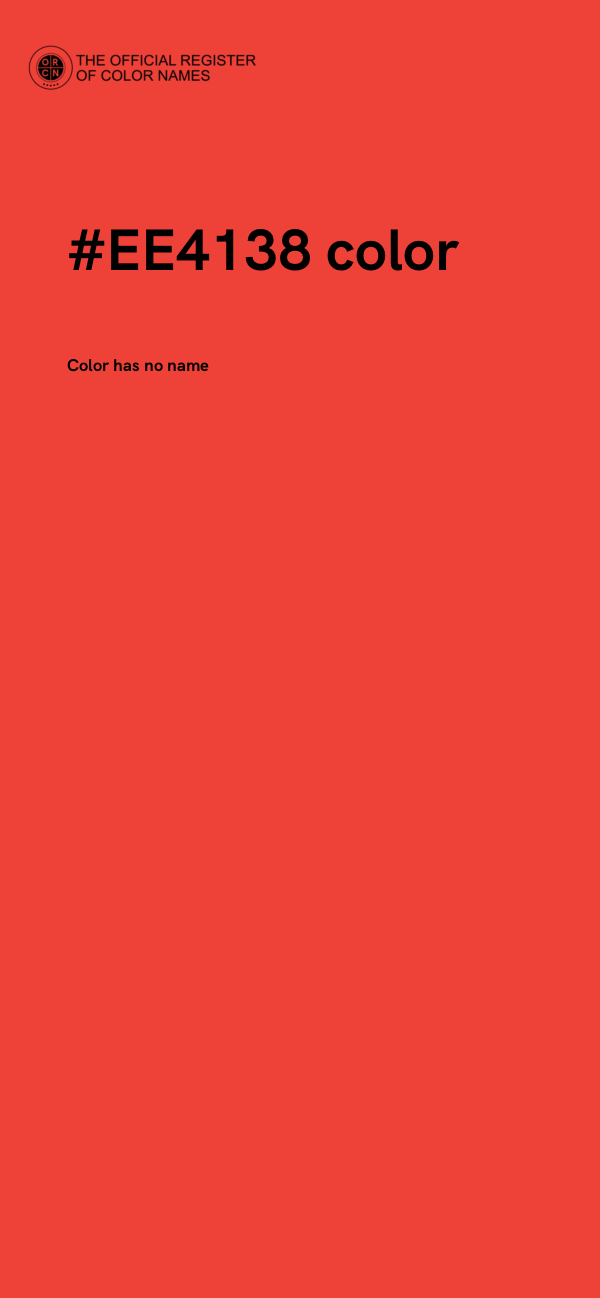 #EE4138 color image