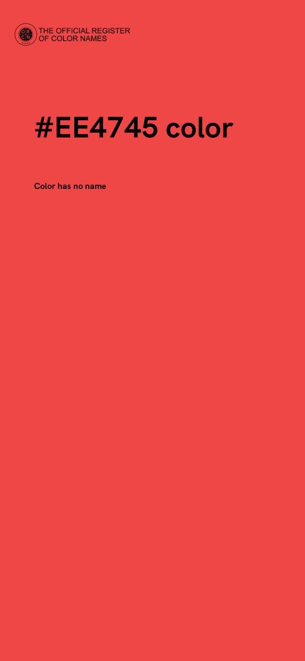 #EE4745 color image