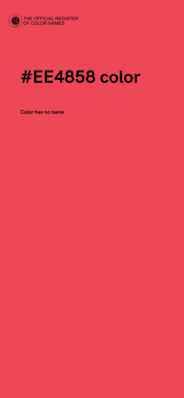 #EE4858 color image