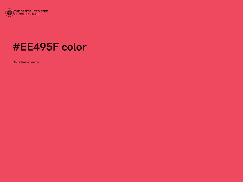 #EE495F color image