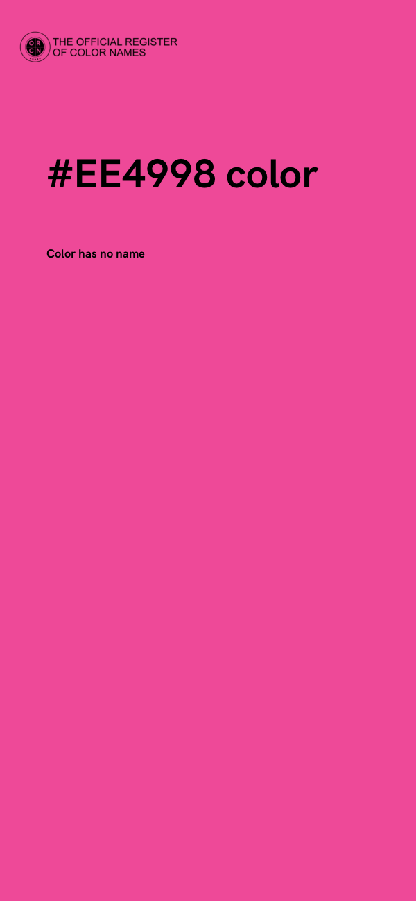 #EE4998 color image