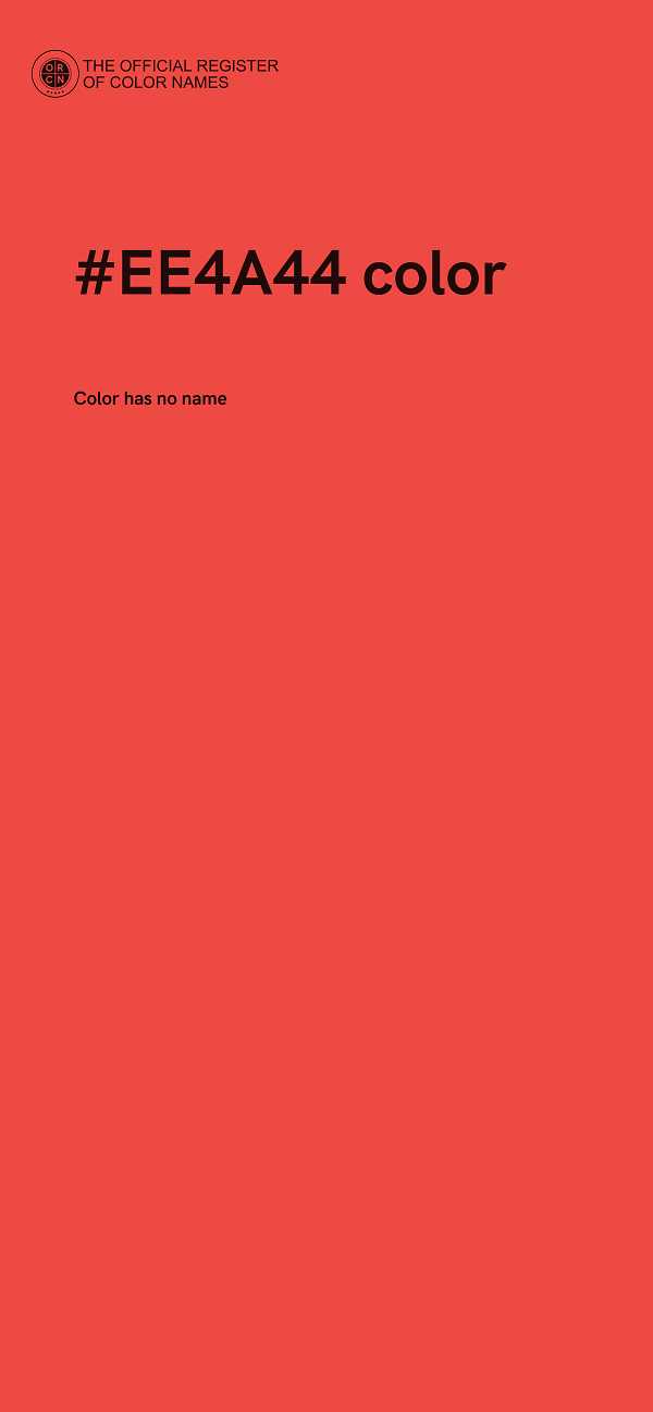 #EE4A44 color image