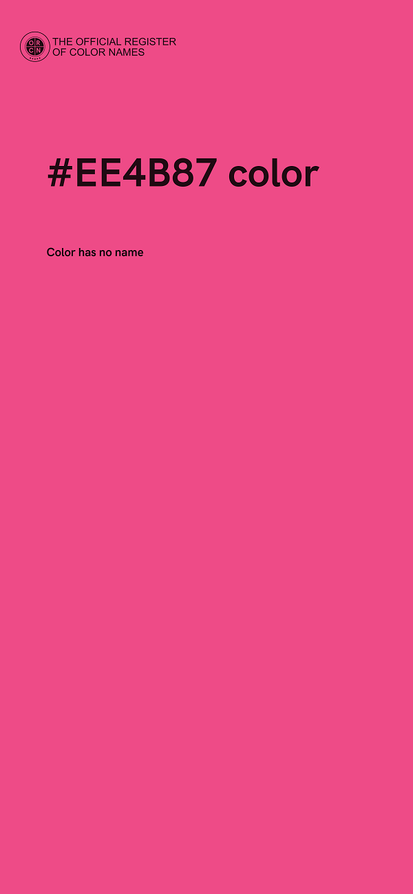 #EE4B87 color image