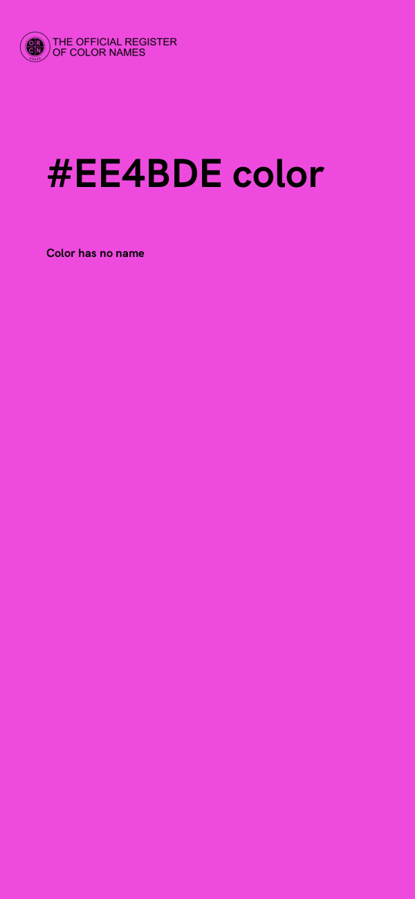 #EE4BDE color image