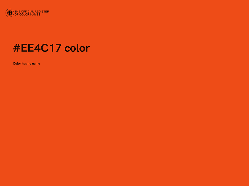 #EE4C17 color image