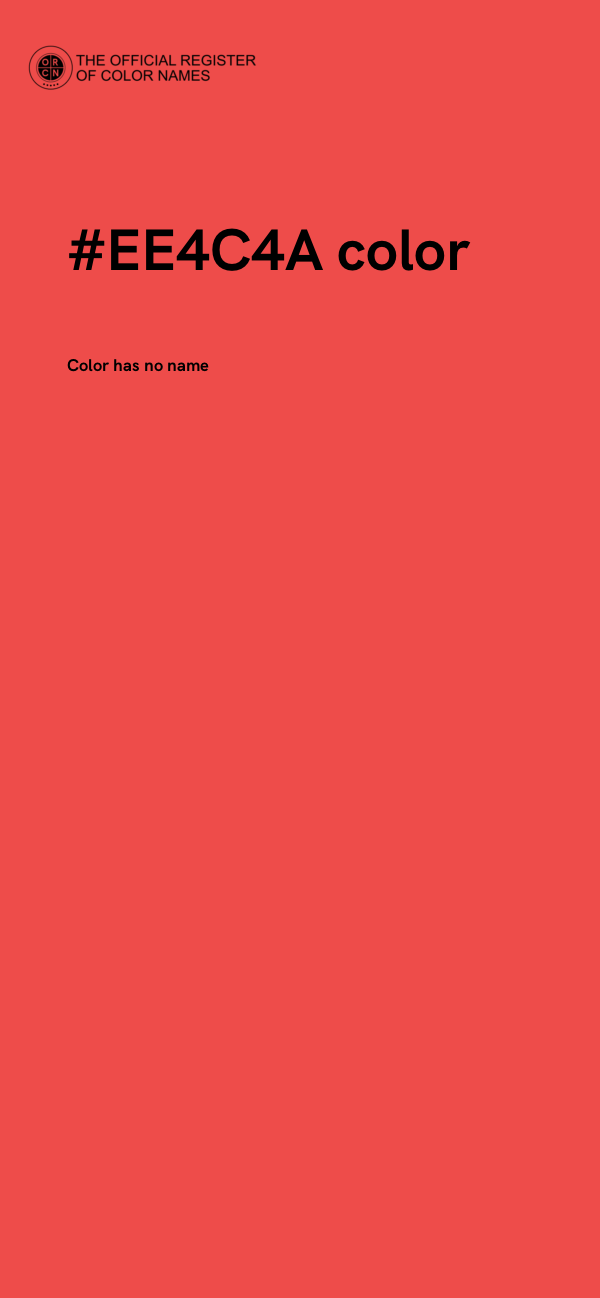 #EE4C4A color image