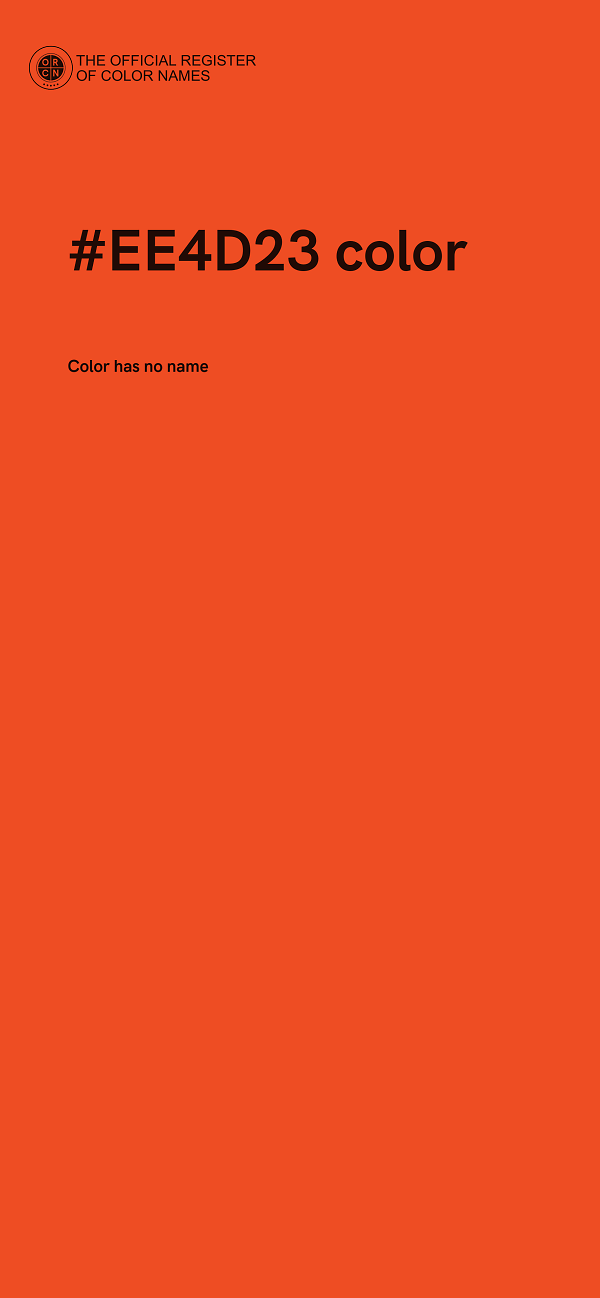 #EE4D23 color image