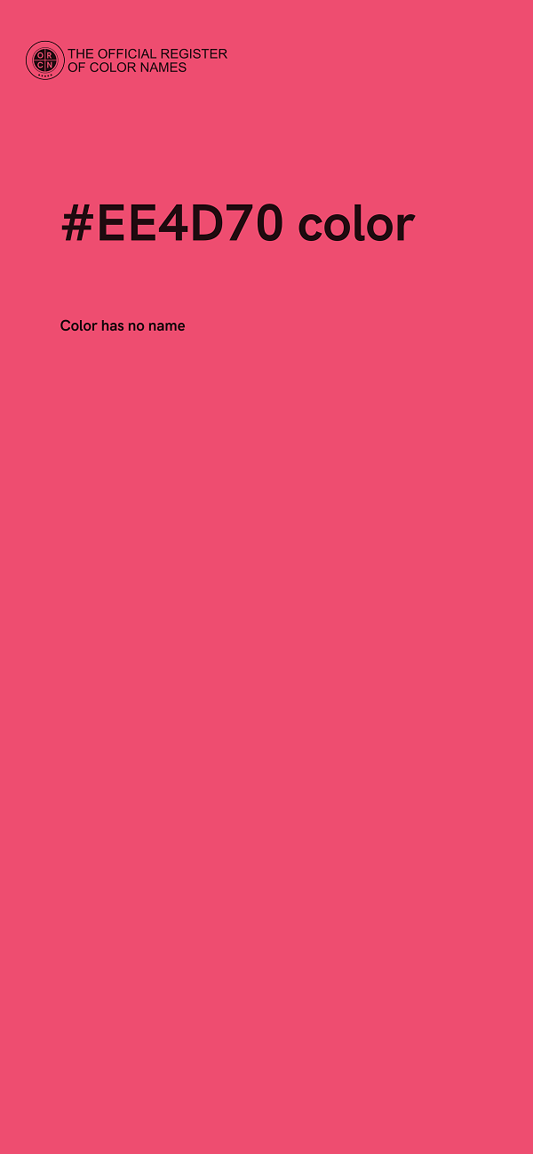 #EE4D70 color image