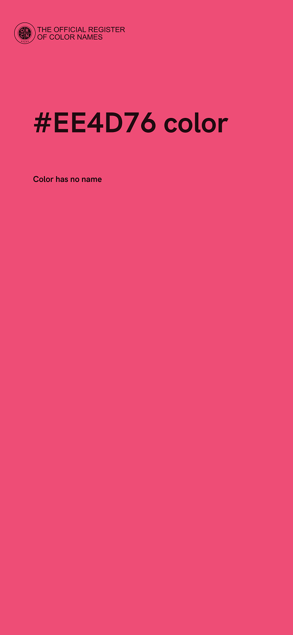 #EE4D76 color image