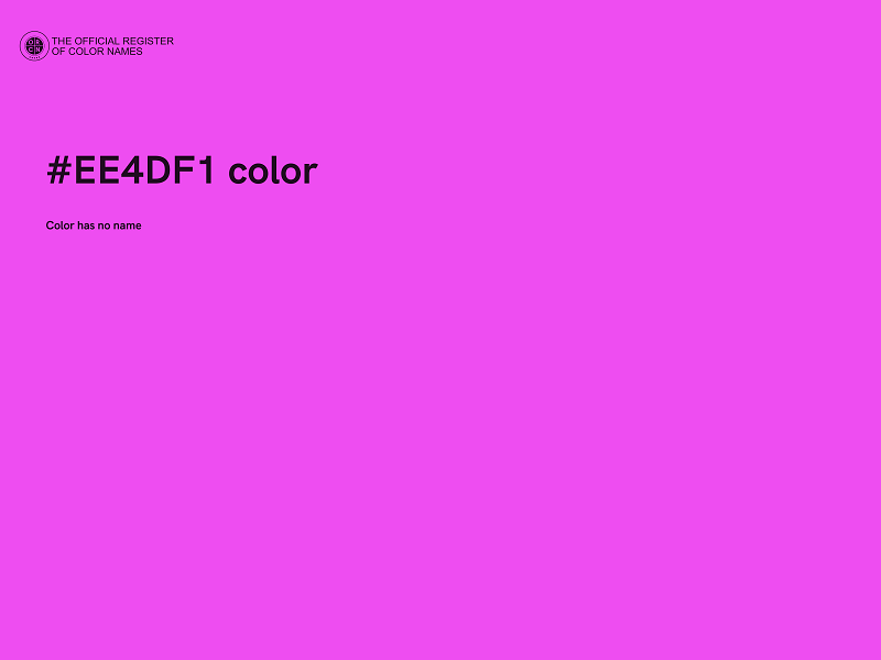 #EE4DF1 color image