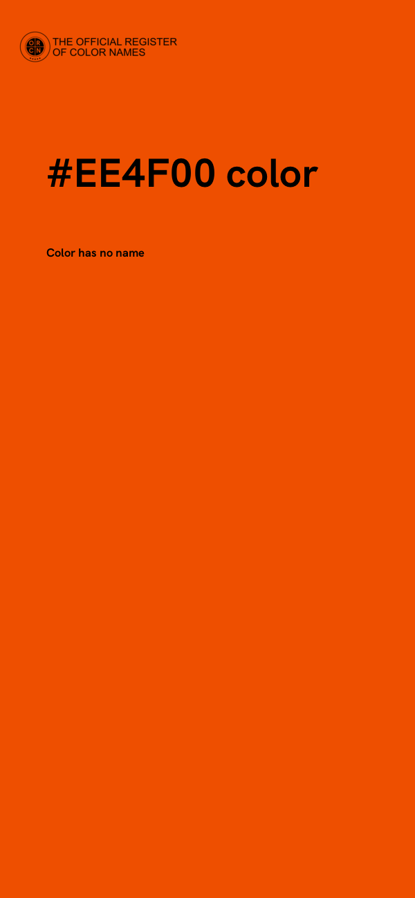 #EE4F00 color image