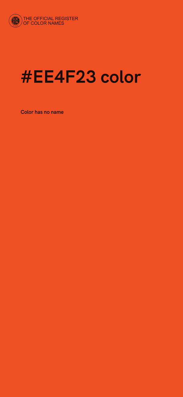 #EE4F23 color image
