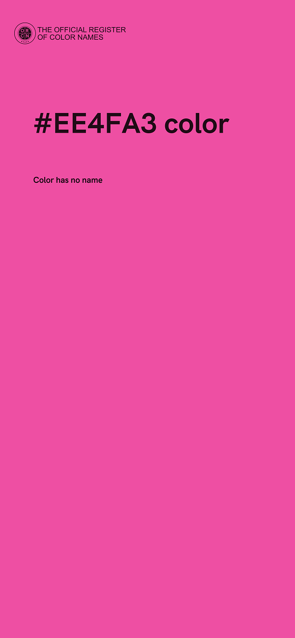 #EE4FA3 color image