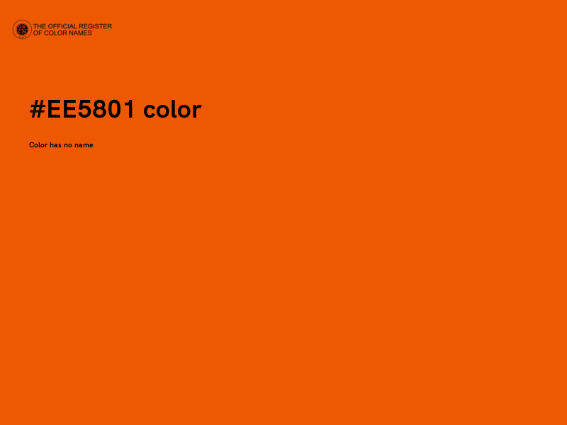 #EE5801 color image