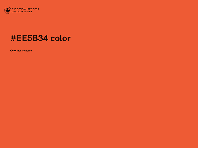 #EE5B34 color image