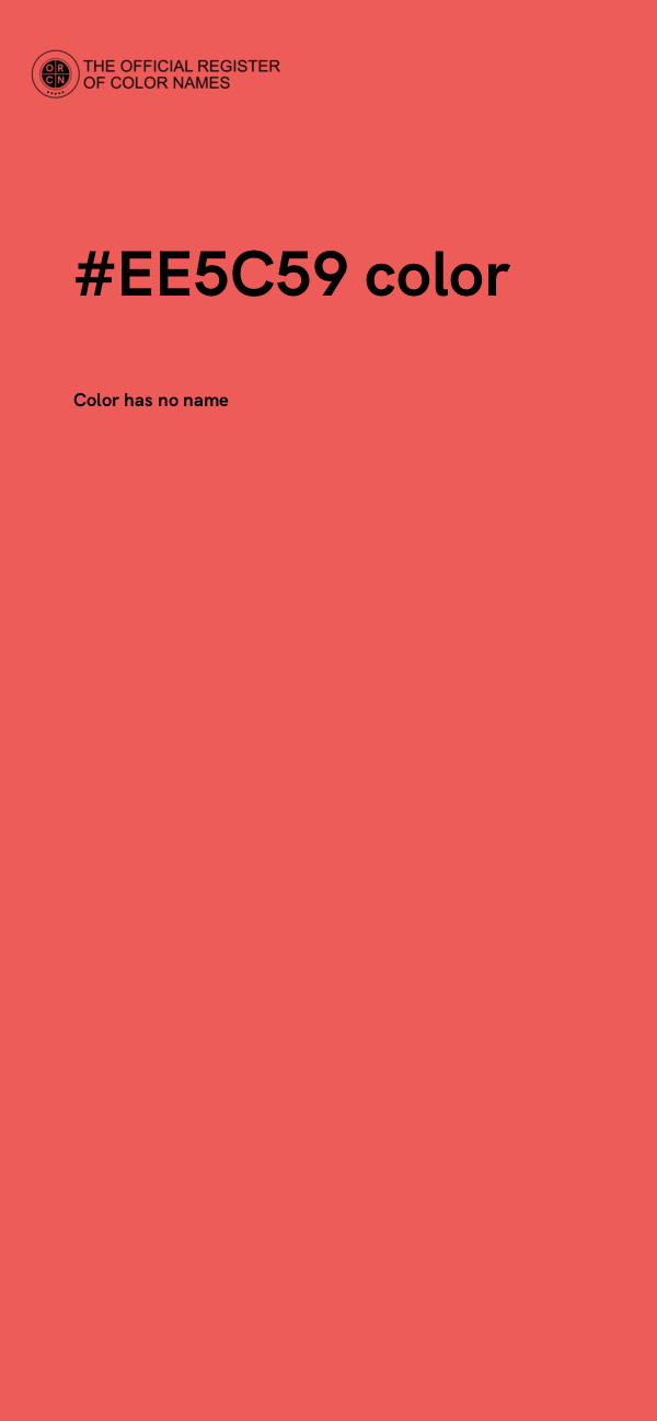 #EE5C59 color image