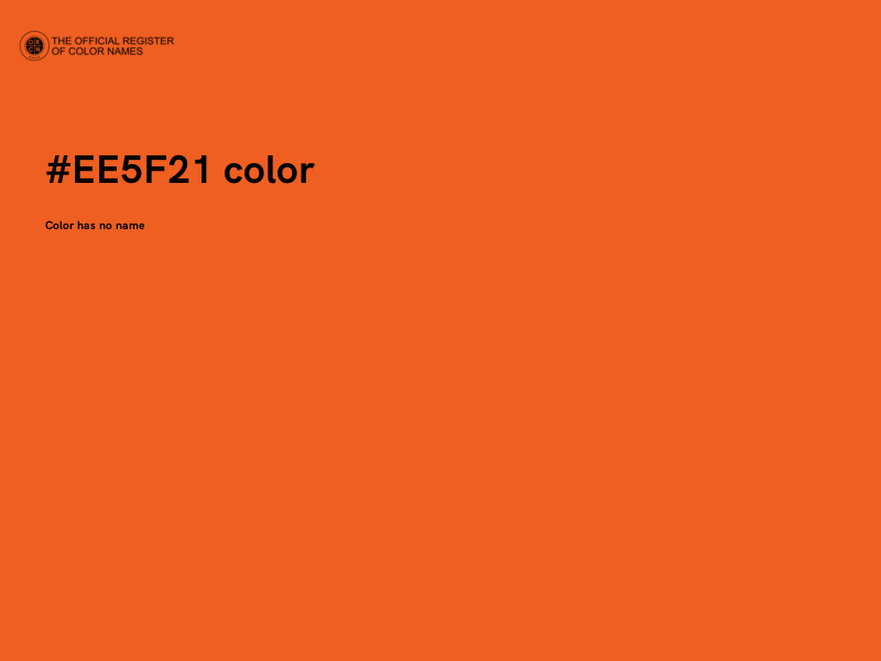 #EE5F21 color image