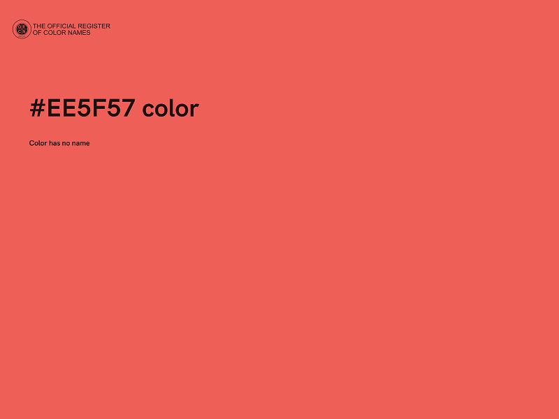 #EE5F57 color image