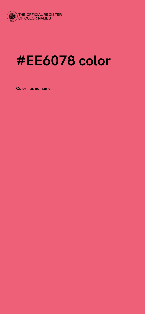 #EE6078 color image
