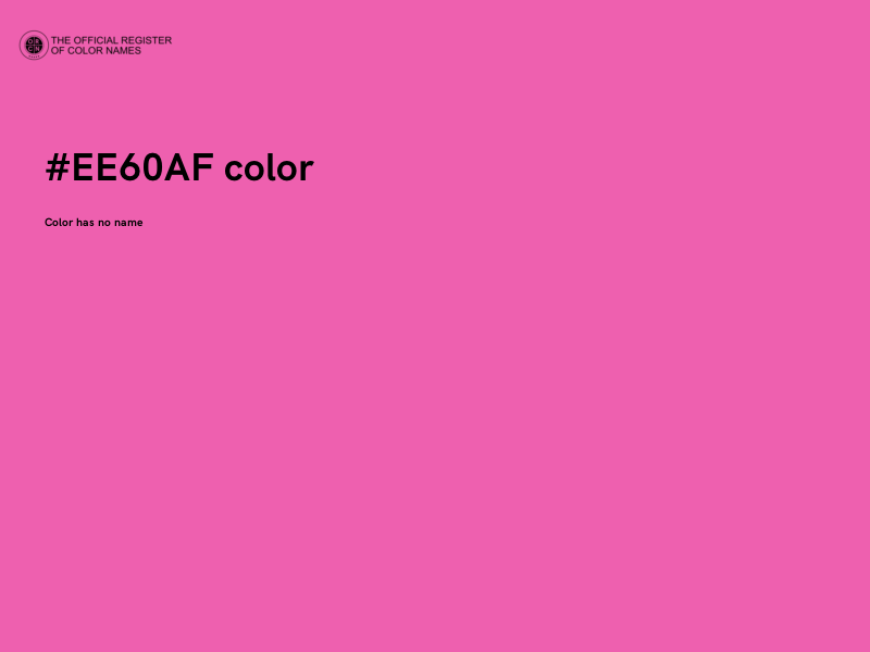 #EE60AF color image
