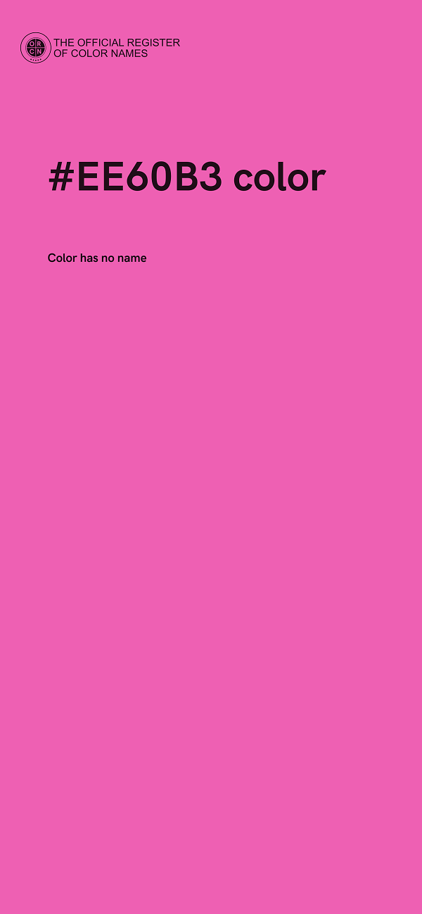 #EE60B3 color image
