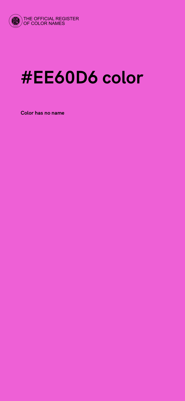 #EE60D6 color image